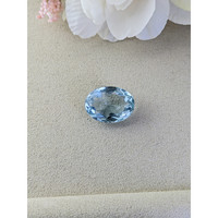 13.59 Ct. Greenish Blue Quartz from Brazil Life Style