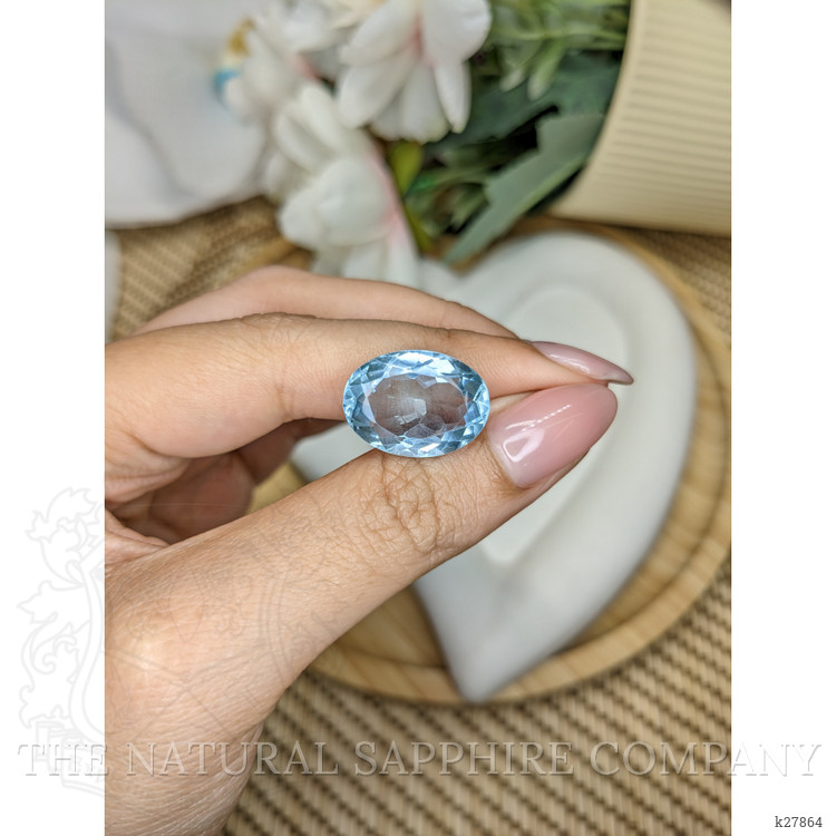 13.59 Ct. Greenish Blue Quartz from Brazil