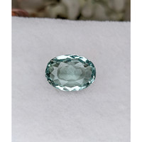 11.75 Ct. Bluish Green Prasiolite from Brazil Life Style