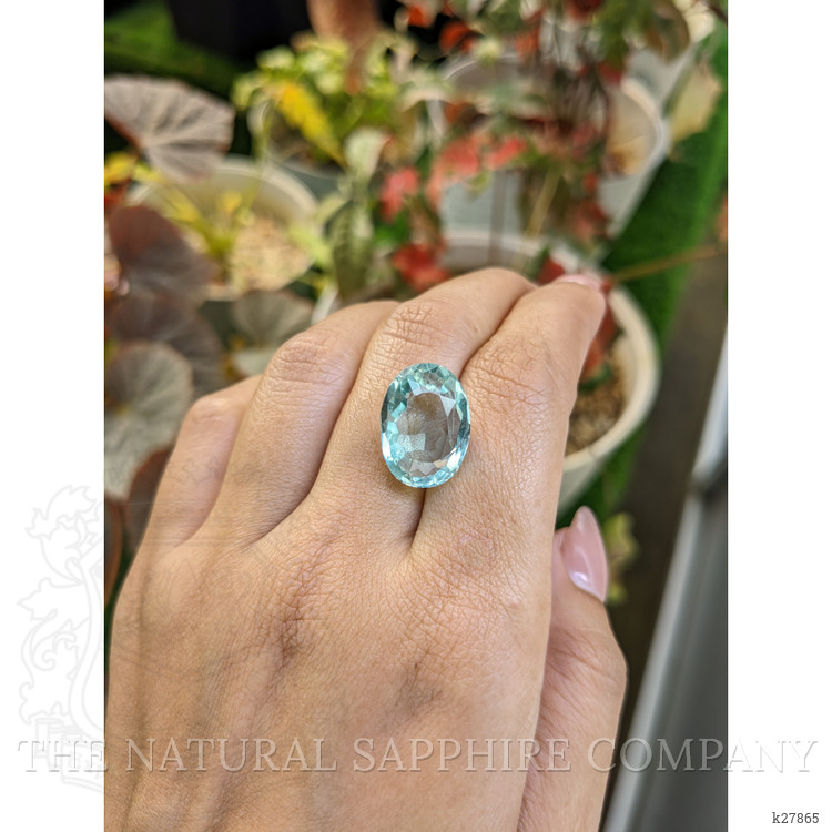 11.75 Ct. Bluish Green Prasiolite from Brazil