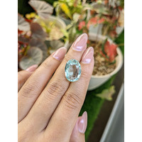 11.75 Ct. Bluish Green Prasiolite from Brazil Life Style
