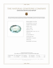 10.98 Ct. Bluish Green Prasiolite from Brazil Scan Report