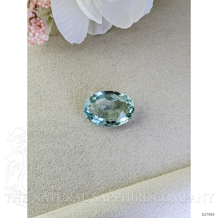 10.98 Ct. Bluish Green Prasiolite from Brazil