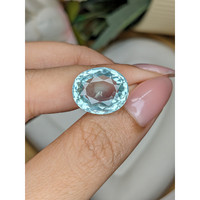 10.85 Ct. Bluish Green Prasiolite from Brazil Life Style