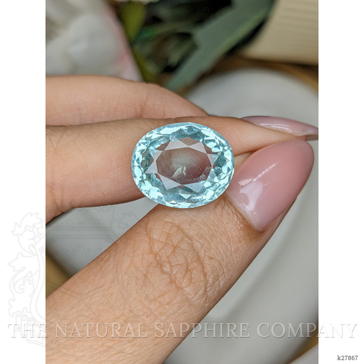 10.85 Ct. Bluish Green Prasiolite from Brazil