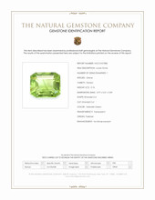 0.76 Ct. Yellowish Green Peridot from Pakistan Scan Report