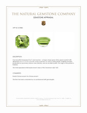 0.67 Ct. Green (Lime Green) Peridot from Pakistan Appraisal