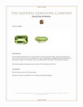 0.75 Ct. Yellowish Green Peridot from Pakistan Appraisal