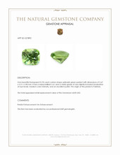 0.78 Ct. Yellowish Green Peridot from Pakistan Appraisal