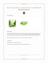 0.59 Ct. Green (Lime Green) Peridot from Pakistan Appraisal