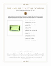 1.05 Ct. Green (Lime Green) Peridot from Ceylon (Sri Lanka) Scan Report