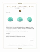 35.31 Ct. Cabochon Turquoise from Persia Appraisal