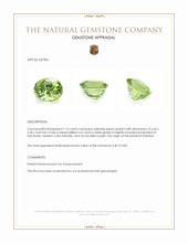 1.10 Ct. Yellowish Green Peridot from Pakistan Appraisal