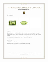 0.94 Ct. Green (Lime Green) Peridot from Pakistan Appraisal