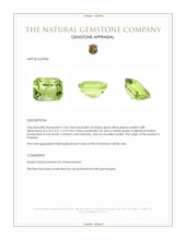 1.06 Ct. Green (Lime Green) Peridot from Pakistan Appraisal