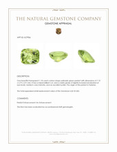 1.18 Ct. Yellowish Green Peridot from Pakistan Appraisal