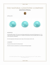 19.02 Ct. Cabochon Turquoise from Persia(Iran) Appraisal