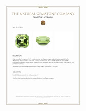 0.71 Ct. Yellowish Green Peridot from Pakistan Appraisal
