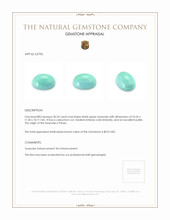 30.34 Ct. Cabochon Turquoise from Persia Appraisal