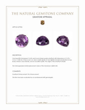 16.58 Ct. Purple Amethyst from Brazil Appraisal