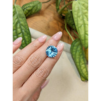 15.02 Ct. Swiss Blue Cabochon Topaz from Brazil Life Style