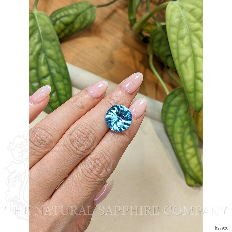 15.02 Ct. Swiss Blue Cabochon Topaz from Brazil