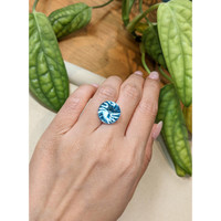 15.02 Ct. Swiss Blue Cabochon Topaz from Brazil Life Style