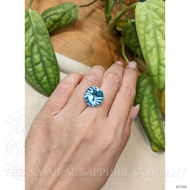 15.02 Ct. Swiss Blue Cabochon Topaz from Brazil