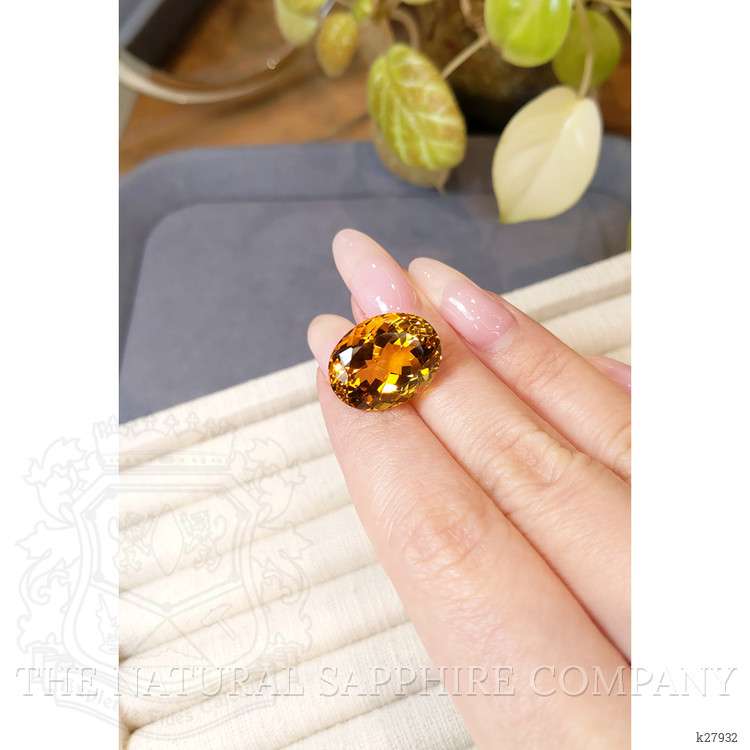 16.95 Ct. Yellowish Orange Citrine from Brazil