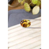 16.95 Ct. Yellowish Orange Citrine from Brazil Life Style