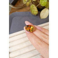 16.95 Ct. Yellowish Orange Citrine from Brazil Life Style