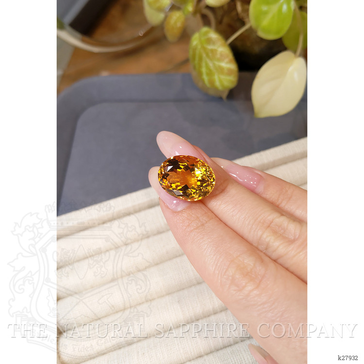 16.95 Ct. Yellowish Orange Citrine from Brazil