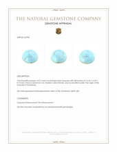 14.97 Ct. Blue Cabochon Turquoise from Persia(Iran) Appraisal