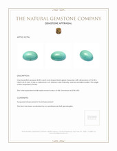 30.83 Ct. Cabochon Turquoise from Persia Appraisal