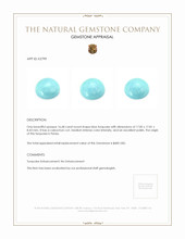 16.68 Ct. Cabochon Turquoise from Persia Appraisal