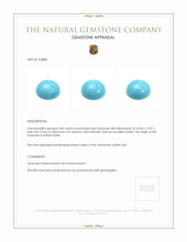 9.84 Ct. Cabochon Turquoise from United States Appraisal