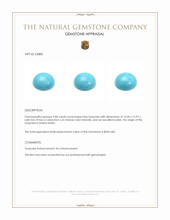 9.84 Ct. Cabochon Turquoise from United States Appraisal