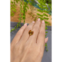 3.83 Ct. Orangish Yellow Citrine from Bolivia Life Style