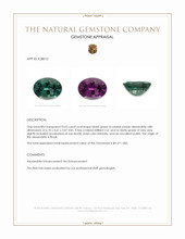 0.63 Ct. Alexandrite from Brazil Appraisal
