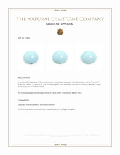 17.84 Ct. Cabochon Turquoise from United States Appraisal