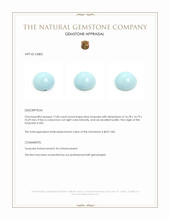 17.84 Ct. Cabochon Turquoise from USA Appraisal