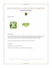 0.56 Ct. Yellowish Green Peridot from Pakistan Appraisal