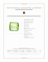 1.03 Ct. Yellowish Green Peridot from Pakistan Scan Report