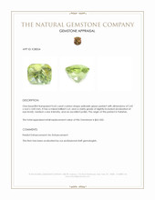 0.65 Ct. Yellowish Green Peridot from Pakistan Appraisal