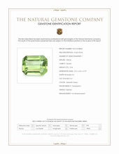 0.54 Ct. Yellowish Green Peridot from Pakistan Scan Report