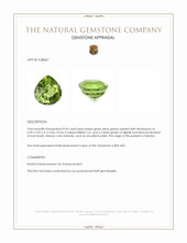 0.96 Ct. Green (Lime Green) Peridot from Pakistan Appraisal