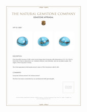 33.80 Ct. Cabochon Turquoise from Persia Appraisal