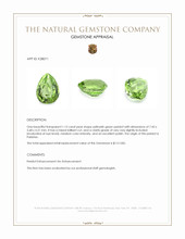 1.15 Ct. Yellowish Green Peridot from Pakistan Appraisal