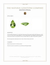 0.74 Ct. Green (Lime Green) Peridot from Pakistan Appraisal
