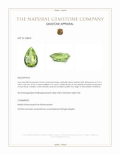 0.64 Ct. Yellowish Green Peridot from Pakistan Appraisal